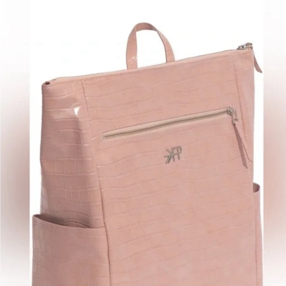 Freshly Picked Pink Crocodile-Textured Backpack - Picture 2 of 11